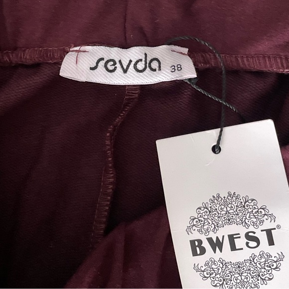 (3 for $24❣️) Plum Long Tie Waist Skirt w Pockets (NWT) - Picture 8 of 11